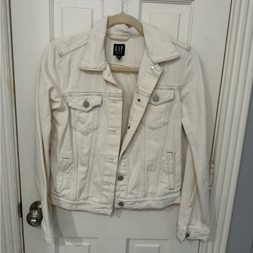 GAP Cream Denim Jacket